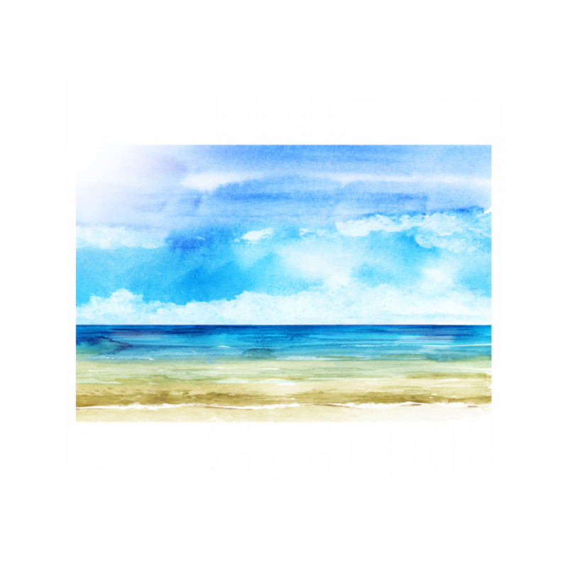 Πίνακας σε καμβά με Ζωγραφική Θάλασσα με αμμουδιά